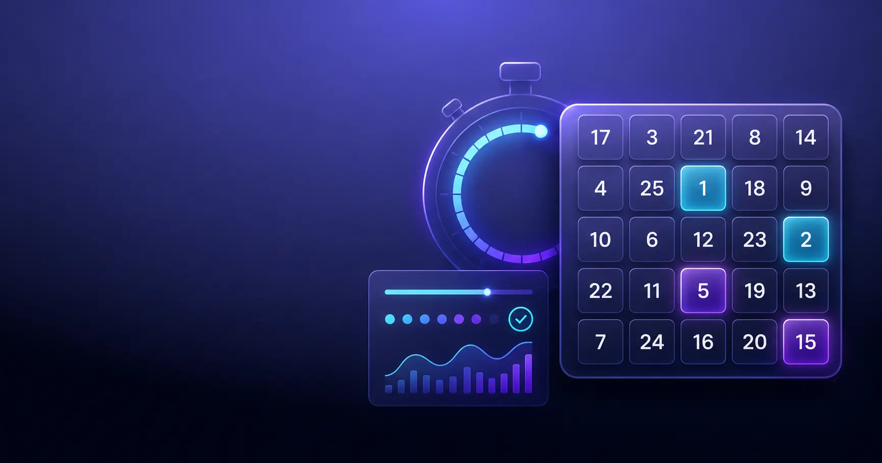 Schulte table average time guide with a numbered grid and result timer.